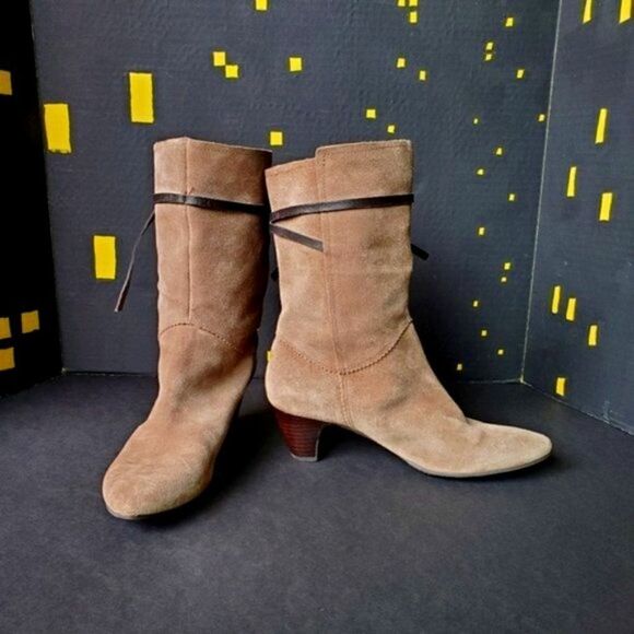💍Easy Spirit Tan Suede Booties Esingrida - Picture 1 of 8
